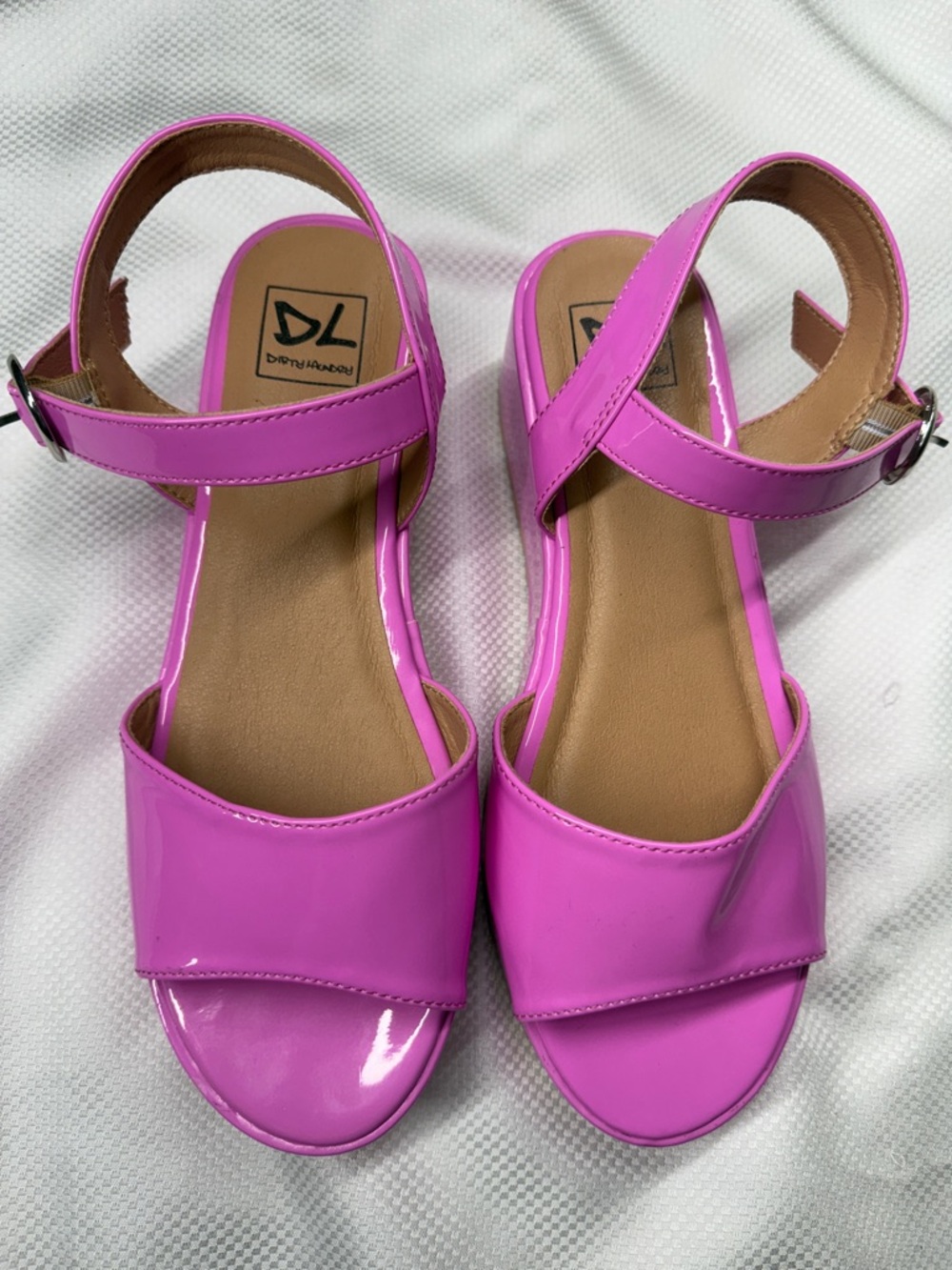Dirty Laundry - Pink Patent Ankle-Strap Sandals - Size 9